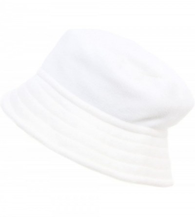 Bucket Hats Women's Solid Fleece Bucket Hat - Ivory - C811HQ3H6HL $15.93