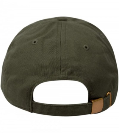 Baseball Caps Washed Low Profile Cotton and Denim Baseball Cap - Olive - CL12O1Z0W37 $7.90