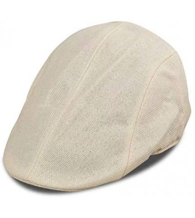 Newsboy Caps Newsboy Cabbie Hat Linen Driving Winter Hat (Creamy White) - CH192A2M6WI $10.15