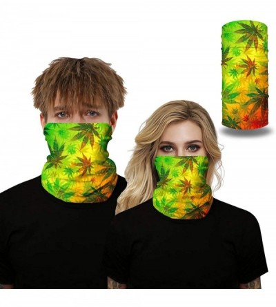 Balaclavas Men Women Face Bandana Dust Mask Balaclava Neck Gaiter Wrap Cool Printed (Multi-Function) - Leaf Yellow - CP197SWE...
