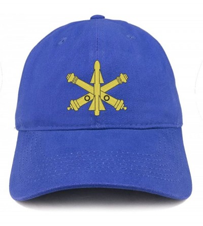 Baseball Caps Air Defense Logo Embroidered Low Profile Brushed Cotton Cap - Royal - CR189D6LXWW $32.93