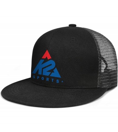 Baseball Caps K-2-Sports-Logo Men Women Hip-Hop Flat Brim Mesh Baseball Hat Dad Cap Adjustable - Black-118 - CK18YIY03RQ $14.07