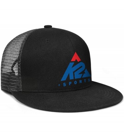 Baseball Caps K-2-Sports-Logo Men Women Hip-Hop Flat Brim Mesh Baseball Hat Dad Cap Adjustable - Black-118 - CK18YIY03RQ $14.07