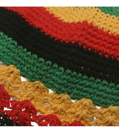 Skullies & Beanies Hand Crocheted Beanie (02)-Rasta - C71117ER3JL $7.82