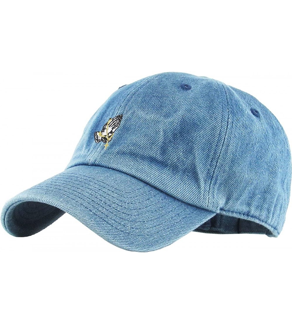 Baseball Caps Praying Hands Rosary Savage Dad Hat Baseball Cap Unconstructed Polo Style Adjustable - CJ185NGATLN $8.68