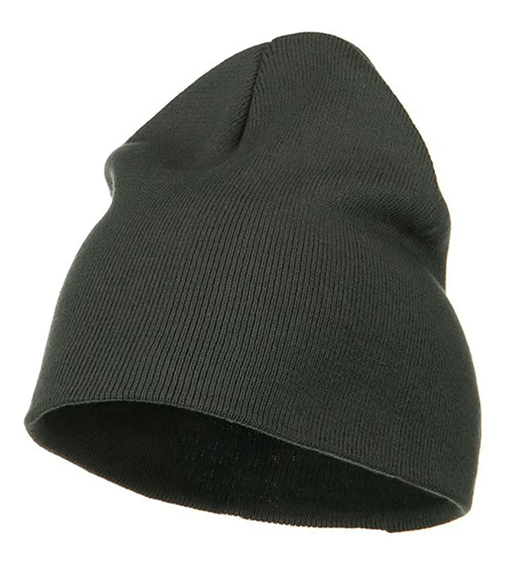 Skullies & Beanies Big Size Superior Cotton Short Knit Beanie - Grey - CN112GBW4Z7 $23.13