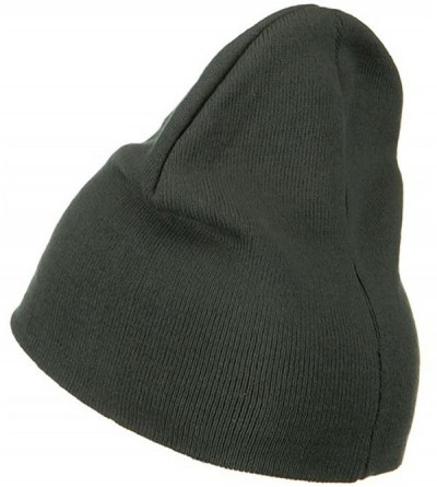 Skullies & Beanies Big Size Superior Cotton Short Knit Beanie - Grey - CN112GBW4Z7 $23.13