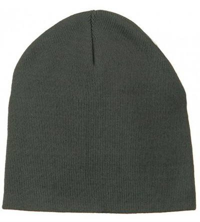 Skullies & Beanies Big Size Superior Cotton Short Knit Beanie - Grey - CN112GBW4Z7 $23.13