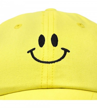 Baseball Caps Smile Baseball Cap Smiling Face Happy Dad Hat Men Women Teens - Minion Yellow - CX18SLA3GKO $15.18