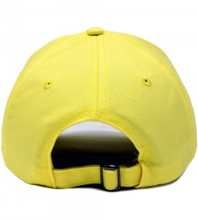 Baseball Caps Smile Baseball Cap Smiling Face Happy Dad Hat Men Women Teens - Minion Yellow - CX18SLA3GKO $15.18