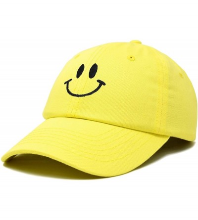 Baseball Caps Smile Baseball Cap Smiling Face Happy Dad Hat Men Women Teens - Minion Yellow - CX18SLA3GKO $15.18