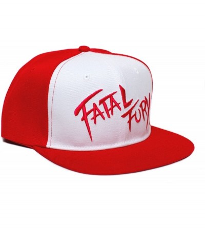 Baseball Caps Embroidered Flat Bill Unisex-Adult Trucker Hat -One-Size Red/White - CM12HGBLS99 $13.22