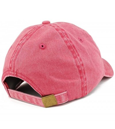 Baseball Caps Established 1950 Embroidered 70th Birthday Gift Pigment Dyed Washed Cotton Cap - Red - C6180MZL8A5 $22.09