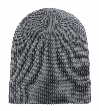 Skullies & Beanies Winter Beanie Hat Warm Knit Hats Acrylic Knit Cuff Beanie Cap for Women & Men - Light Grey - CW18ZISX3CW $...