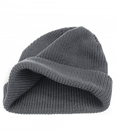 Skullies & Beanies Winter Beanie Hat Warm Knit Hats Acrylic Knit Cuff Beanie Cap for Women & Men - Light Grey - CW18ZISX3CW $...