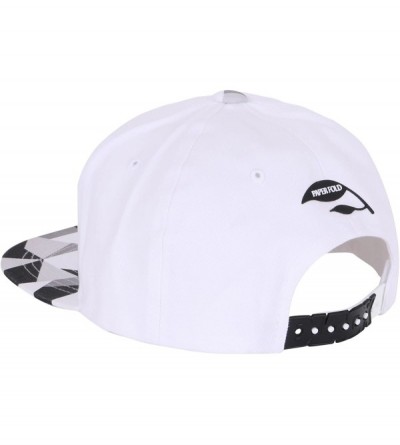 Baseball Caps Animal Paper Folding Rubber Logo Flat Bill Snapback Hat Baseball Cap - Panda White - CW128RPTAQ5 $30.96