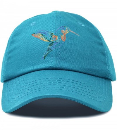Baseball Caps Hummingbird Hat Baseball Cap Mom Nature Wildlife Birdwatcher Gift - Teal - CW18SM05CXU $13.16
