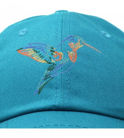 Baseball Caps Hummingbird Hat Baseball Cap Mom Nature Wildlife Birdwatcher Gift - Teal - CW18SM05CXU $13.16