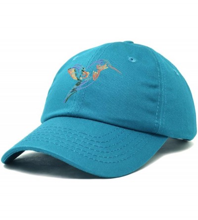 Baseball Caps Hummingbird Hat Baseball Cap Mom Nature Wildlife Birdwatcher Gift - Teal - CW18SM05CXU $13.16