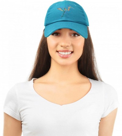 Baseball Caps Hummingbird Hat Baseball Cap Mom Nature Wildlife Birdwatcher Gift - Teal - CW18SM05CXU $13.16