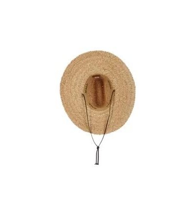 Sun Hats Men's Raffia Lifeguard with Cord - Natural - CI1287VGN29 $33.95