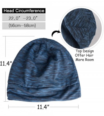 Skullies & Beanies Hair Cover Bonnet Satin Sleep Cap - Adjustable Stay on Silk Lined Slouchy Beanie for Night Sleeping Surgic...