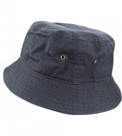 Bucket Hats 100% Cotton Packable Fishing Hunting Summer Travel Bucket Cap Hat - Charcoal - CU18DM5I973 $18.17