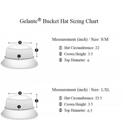 Bucket Hats 100% Cotton Packable Fishing Hunting Summer Travel Bucket Cap Hat - Charcoal - CU18DM5I973 $18.17