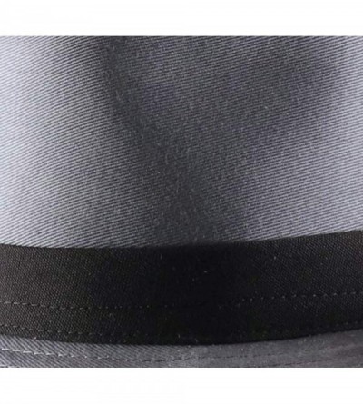 Fedoras Classic Trilby Trilby Hat - Gris-fonce-noir - CX12HFDMM7F $39.03