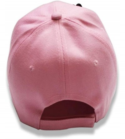 Baseball Caps Rose Embroidered Adjustable Hat- Couples Baseball Sun Visor Cap - Pink - CE18RTG9DG2 $11.72