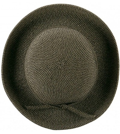 Sun Hats UPF 50+ Tweed Cotton Paper Braid Medium Kettle Brim Hat - OSFM - Black Tweed - CI11E8U6BLH $32.63