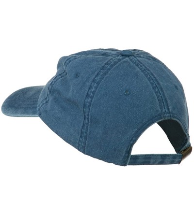 Baseball Caps Smile Face Embroidered Washed Cap - Blue - CW11LBMECS9 $19.59