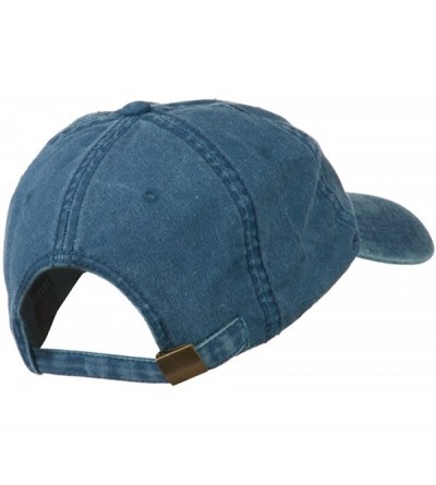 Baseball Caps Smile Face Embroidered Washed Cap - Blue - CW11LBMECS9 $19.59