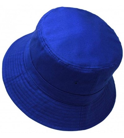 Bucket Hats Cotton Bucket Hats Unisex Wide Brim Outdoor Summer Cap Hiking Beach Sports - Royal1 - CA18HEU8IG2 $8.87