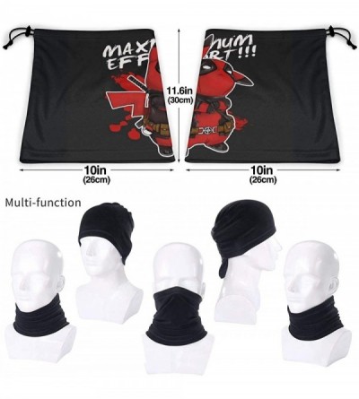 Balaclavas Seamless Face Mask Bandanas-Dead-Pool Pika_chu Half Face Mask Multi Scarf for Dust- Outdoors - Black5 - C0197S370Z...