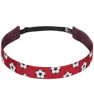 Headbands Non Slip Headbands for Girls - BaniBands Sports Headband - No Slip Band Design - Soccer-maroon - CB12LRV5Z0H $9.42