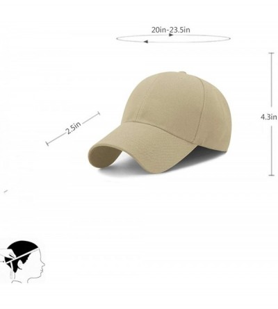 Baseball Caps Baseball Cap Casual Adjustable Plain Baseball Hat for Men Women Dad Tucker Ball Cap - 2 Pcs Khaki&khaki - CO192...