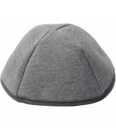 Fedoras Woven Burlap Kippah - Woven Medium Gray - CY18T6Z7W8L $14.44