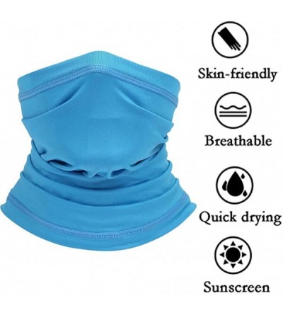 Balaclavas Summer Neck Gaiter Scarf- Cooling Cycling Mask- Breathable Fishing Mask Face Bandana - Light Blue - CY198O5L6QQ $1...