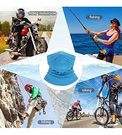 Balaclavas Summer Neck Gaiter Scarf- Cooling Cycling Mask- Breathable Fishing Mask Face Bandana - Light Blue - CY198O5L6QQ $1...