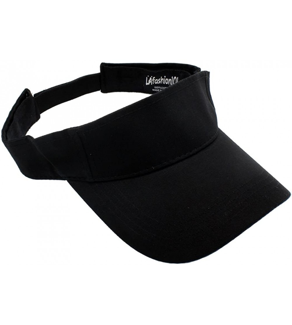 Baseball Caps Sun Sports Visor Hat Cap - Classic Cotton for Men Women - Black - C912NYUX3O0 $8.34