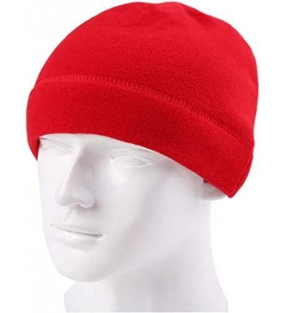 Skullies & Beanies Synthetic Microfleece Tactical Polartec Military - Red - CA18MG8ADL2 $19.24