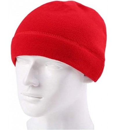 Skullies & Beanies Synthetic Microfleece Tactical Polartec Military - Red - CA18MG8ADL2 $12.66