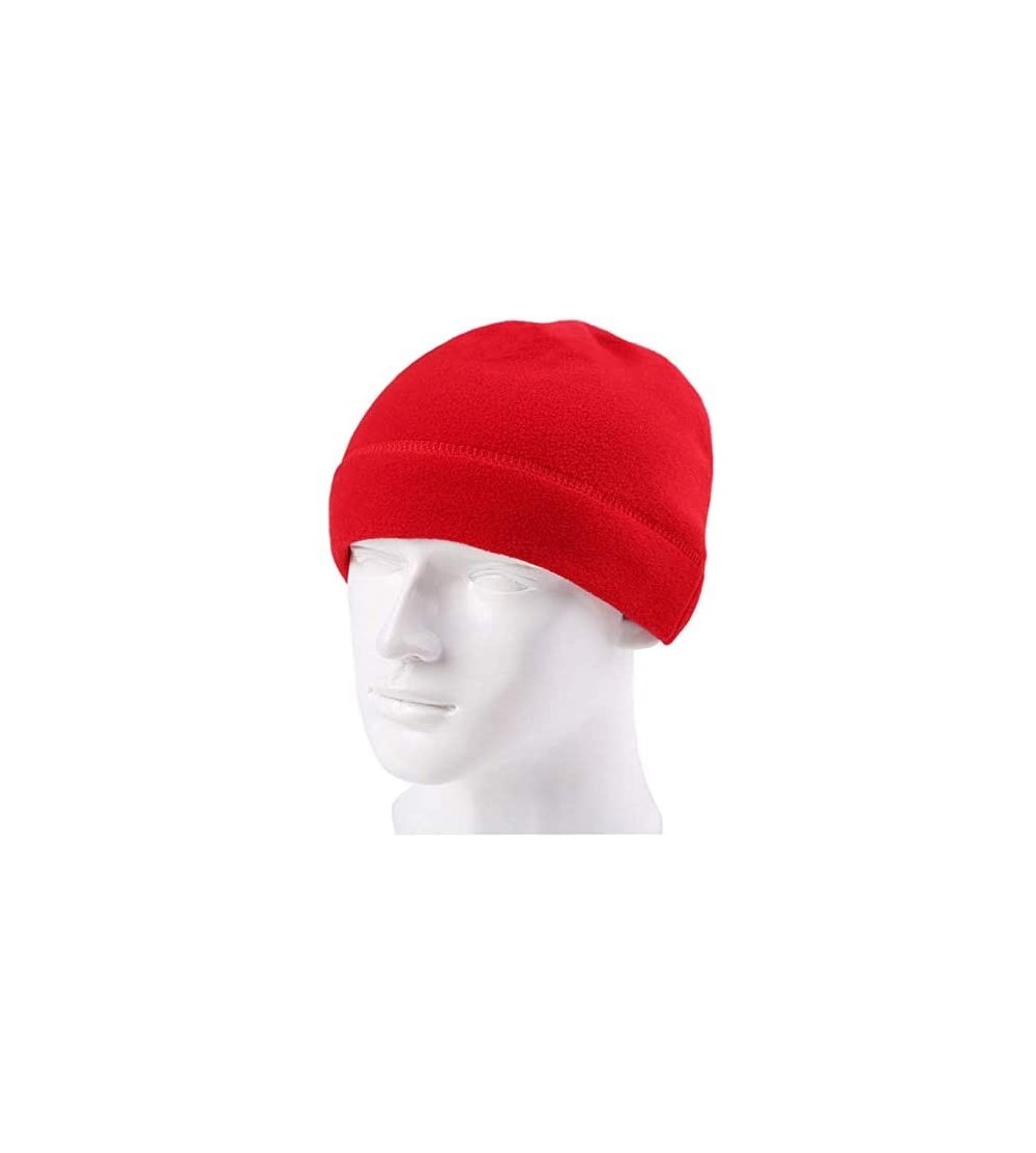 Skullies & Beanies Synthetic Microfleece Tactical Polartec Military - Red - CA18MG8ADL2 $12.66