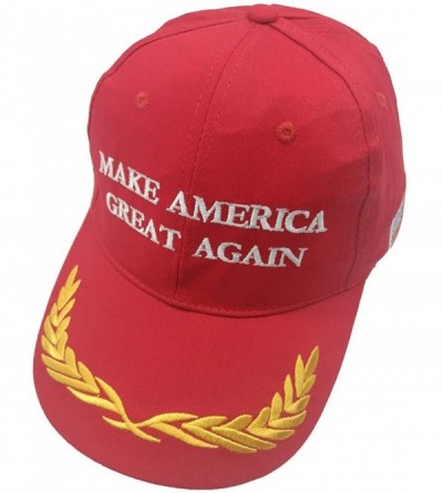 Baseball Caps Unisex Make America Great Again Hat- USA MAGA Cap Adjustable Baseball Hats - 2 Embroidery Red - C718KLT858L $9.62