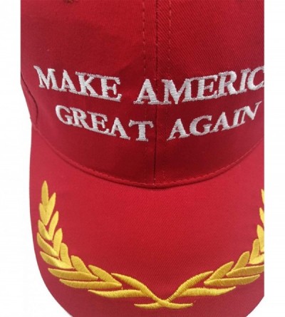 Baseball Caps Unisex Make America Great Again Hat- USA MAGA Cap Adjustable Baseball Hats - 2 Embroidery Red - C718KLT858L $9.62