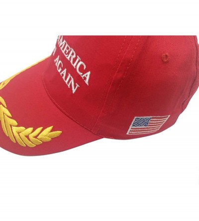 Baseball Caps Unisex Make America Great Again Hat- USA MAGA Cap Adjustable Baseball Hats - 2 Embroidery Red - C718KLT858L $9.62