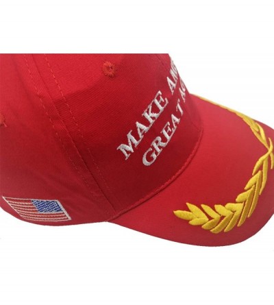 Baseball Caps Unisex Make America Great Again Hat- USA MAGA Cap Adjustable Baseball Hats - 2 Embroidery Red - C718KLT858L $9.62