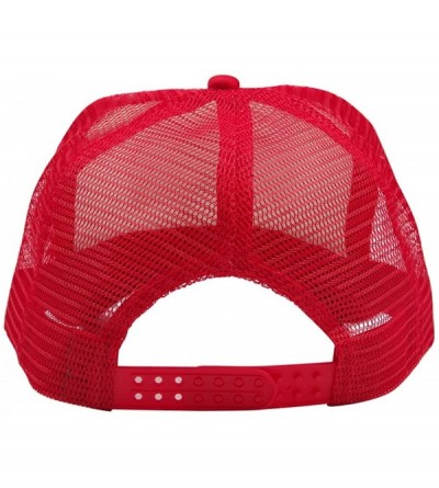 Baseball Caps Adult Gump Running Hat- Shrimp Mesh Baseball Trucker Cap- Cosplay Costumes - Red-3 - C718COHR4RS $7.75