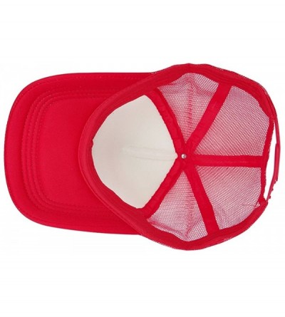 Baseball Caps Adult Gump Running Hat- Shrimp Mesh Baseball Trucker Cap- Cosplay Costumes - Red-3 - C718COHR4RS $7.75